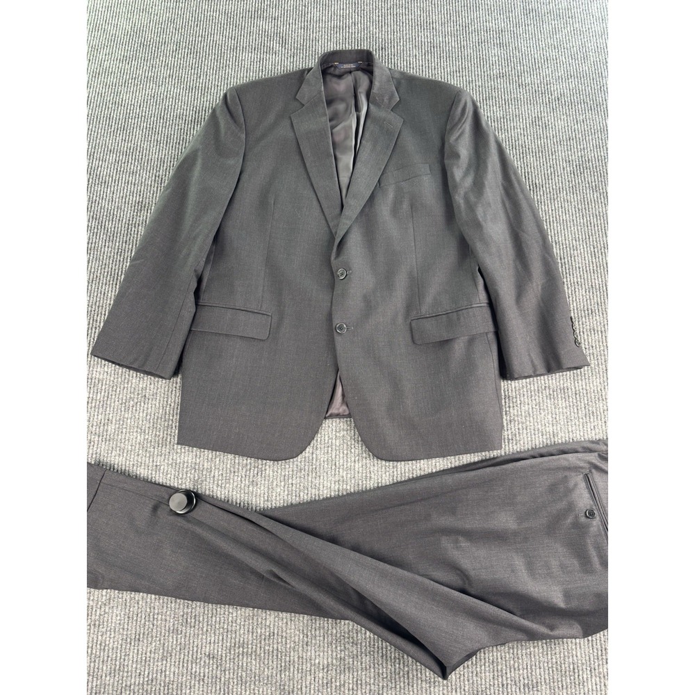 Brooks Brothers Suit 46 R Blue Wool Striped Designer Jacket Pants Set 41x30 USA
